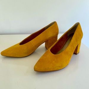 Anthropologie Seychelles Suede Leather Heels